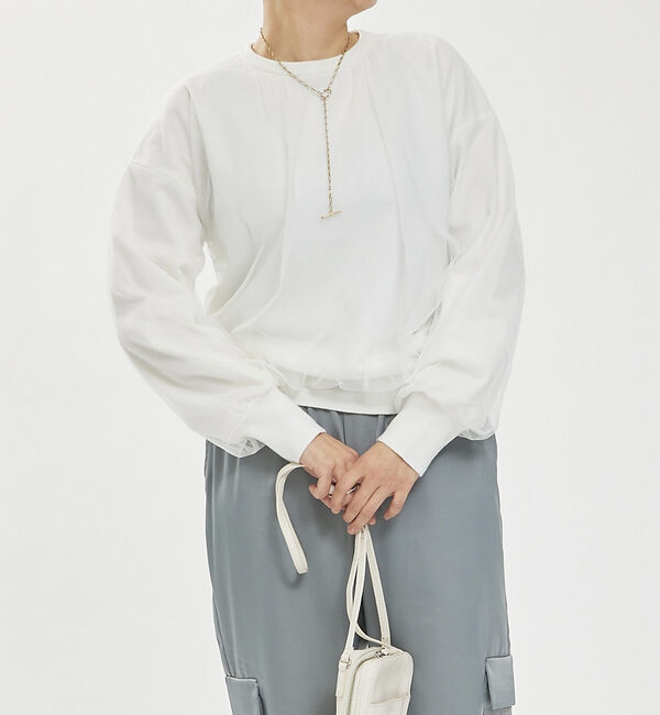 abahouse mavie「チュールニットプルオーバー」|ニット・セーター|