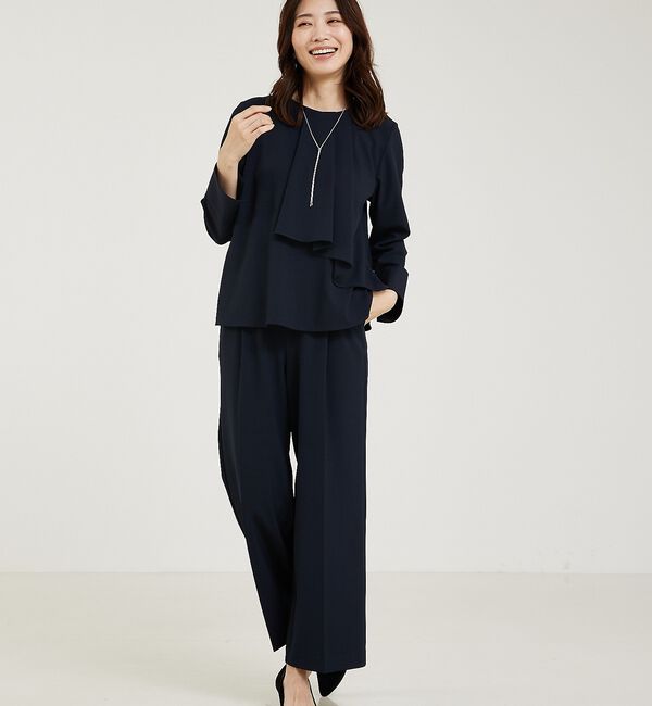 abahouse mavie「【上下２点セット/エニデイカセット】タックフレアーセットアップ」|スーツ|