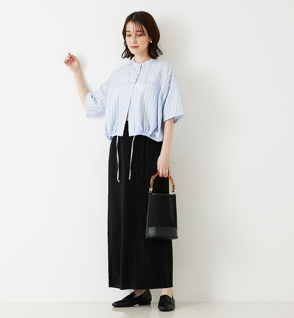 abahouse mavie「ドロストショートシャツ」|シャツ・ブラウス|