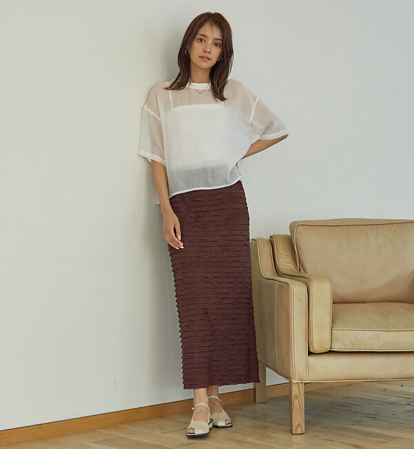 abahouse mavie「フリルティアードスカート」|スカート|