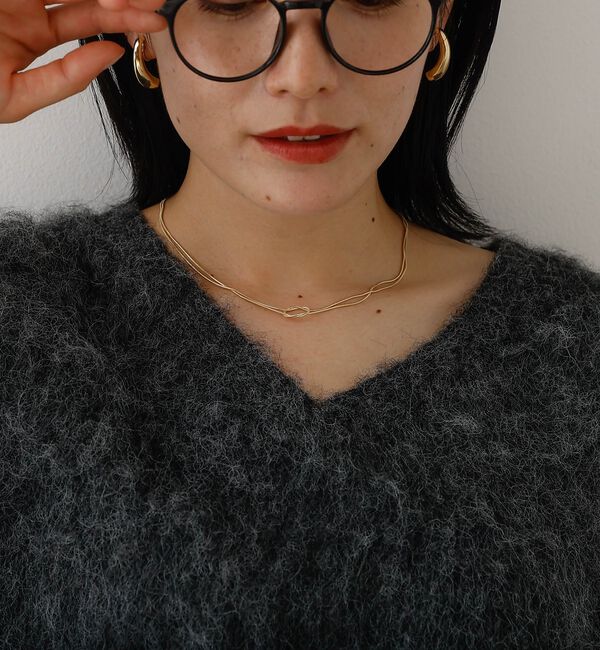 abahouse mavie「ノットショートネックレス」|ネックレス|ゴールド