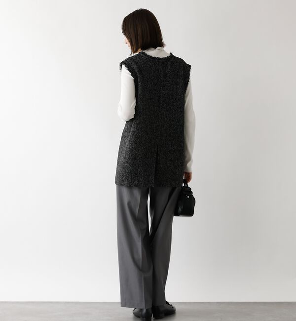 abahouse mavie「ツイードフリンジベスト」|ベスト・ジレ|