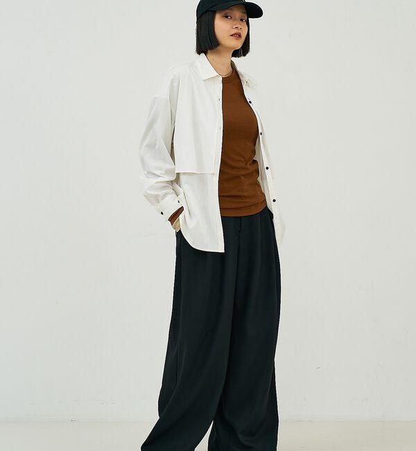 NOMINE「【ユニセックス】ロングヨーク オーバーサイズ シャツ」|シャツ・ブラウス|