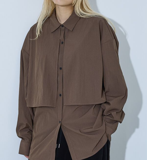 NOMINE「【ユニセックス】ロングヨーク オーバーサイズ シャツ」|シャツ・ブラウス|