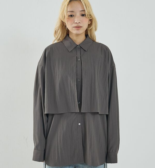 NOMINE「【ユニセックス】ロングヨーク オーバーサイズ シャツ」|シャツ・ブラウス|