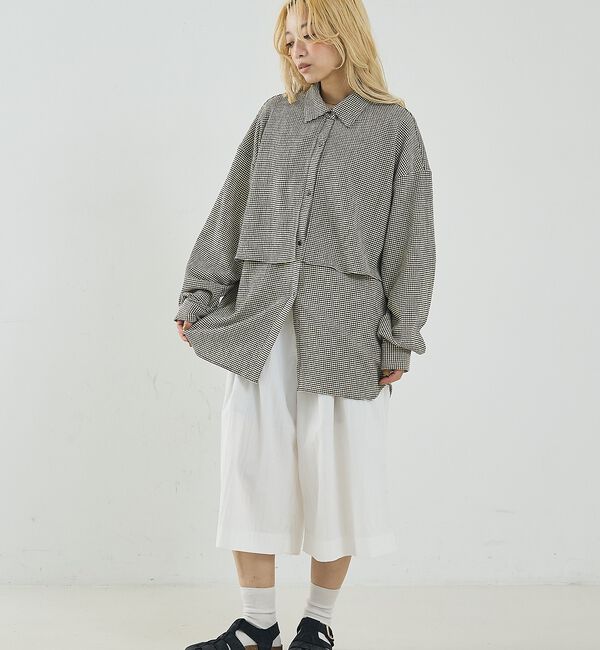 NOMINE「【ユニセックス】ロングヨーク オーバーサイズ シャツ」|シャツ・ブラウス|