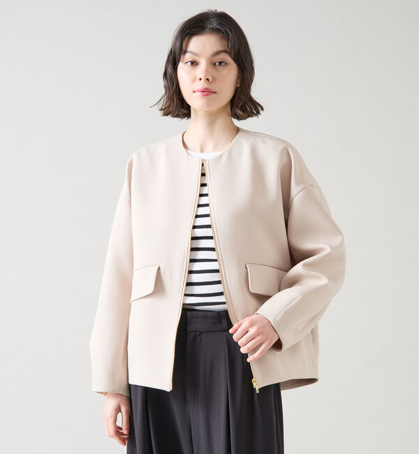 TIARA「ZIPオーバーシルエットブルゾン」|ブルゾン・スタジャン|ベージュ