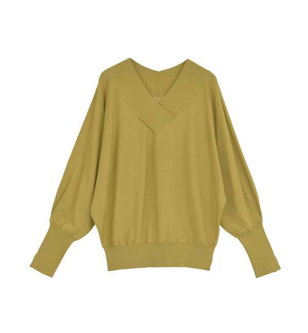 TIARA「ドルマンVネックニット」|ニット・セーター|