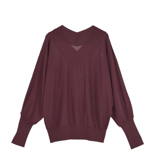 TIARA「ドルマンVネックニット」|ニット・セーター|