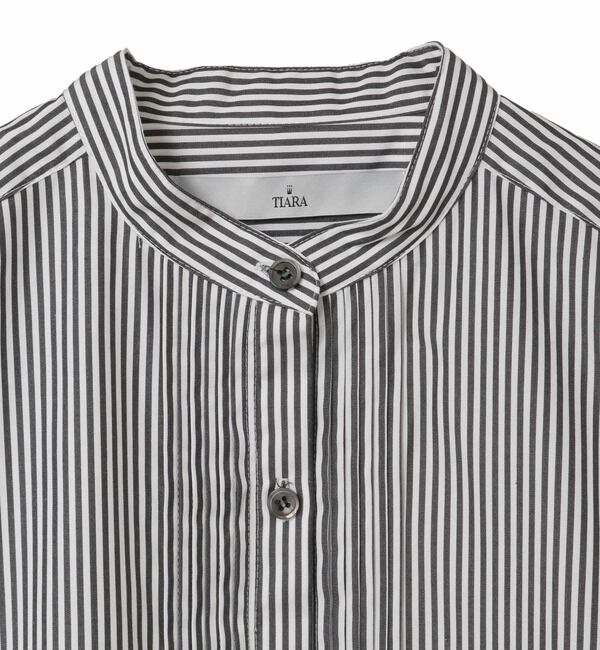 TIARA「クロップドバンドカラーシャツ」|シャツ・ブラウス|