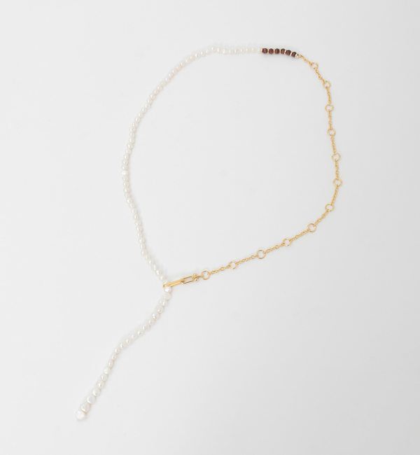 Liesse「《別注》【EO/イオ】PEARL/RED TIGER EYE CHAIN NECKLACE」|ネックレス|