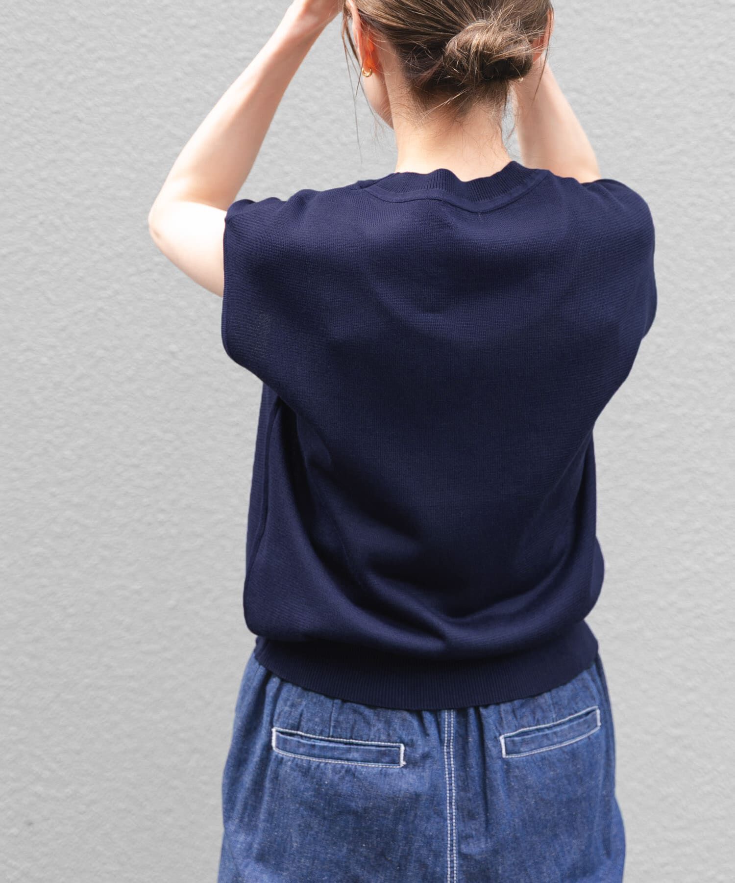 URBAN RESEARCH DOORS「FORK&SPOON　LEVITAノースリーブニットプルオーバー」|ニット・セーター|