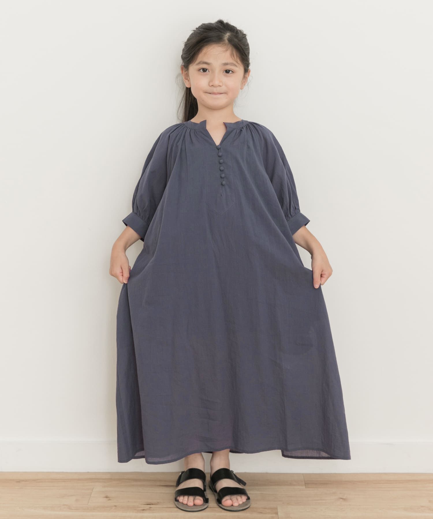 URBAN RESEARCH DOORS「『親子リンク』コットンボイルカフタンワンピース(KIDS)」|ワンピース|