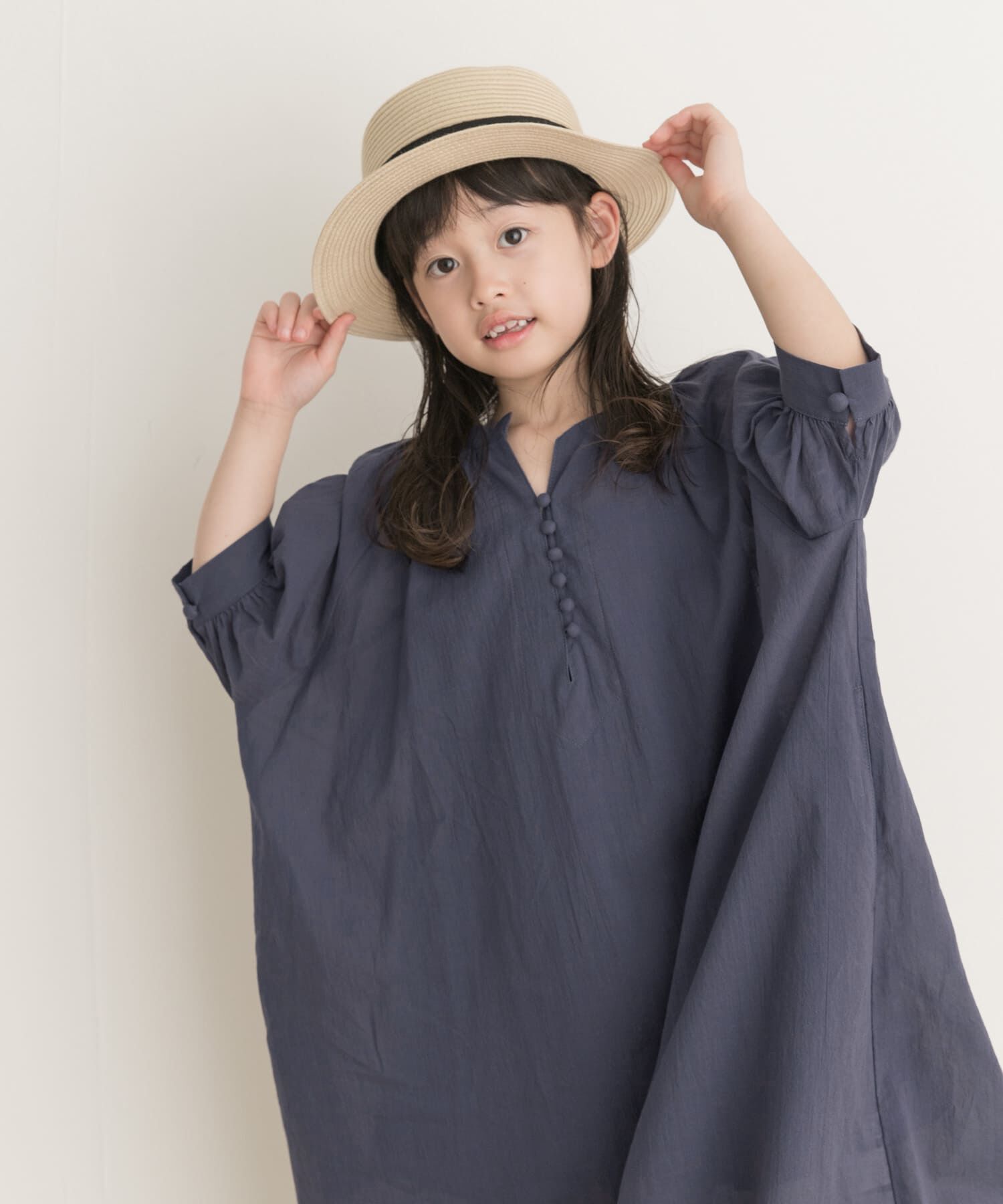 URBAN RESEARCH DOORS「『親子リンク』コットンボイルカフタンワンピース(KIDS)」|ワンピース|