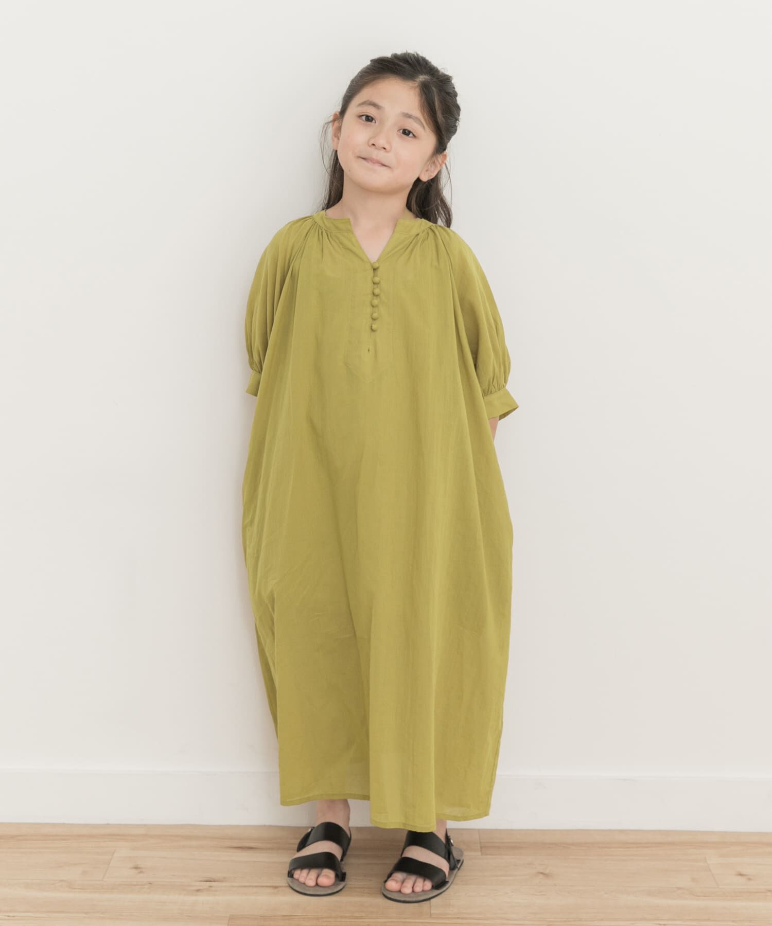 URBAN RESEARCH DOORS「『親子リンク』コットンボイルカフタンワンピース(KIDS)」|ワンピース|