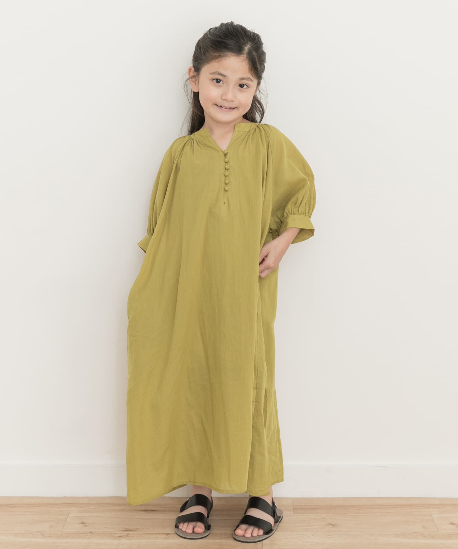 URBAN RESEARCH DOORS「『親子リンク』コットンボイルカフタンワンピース(KIDS)」|ワンピース|