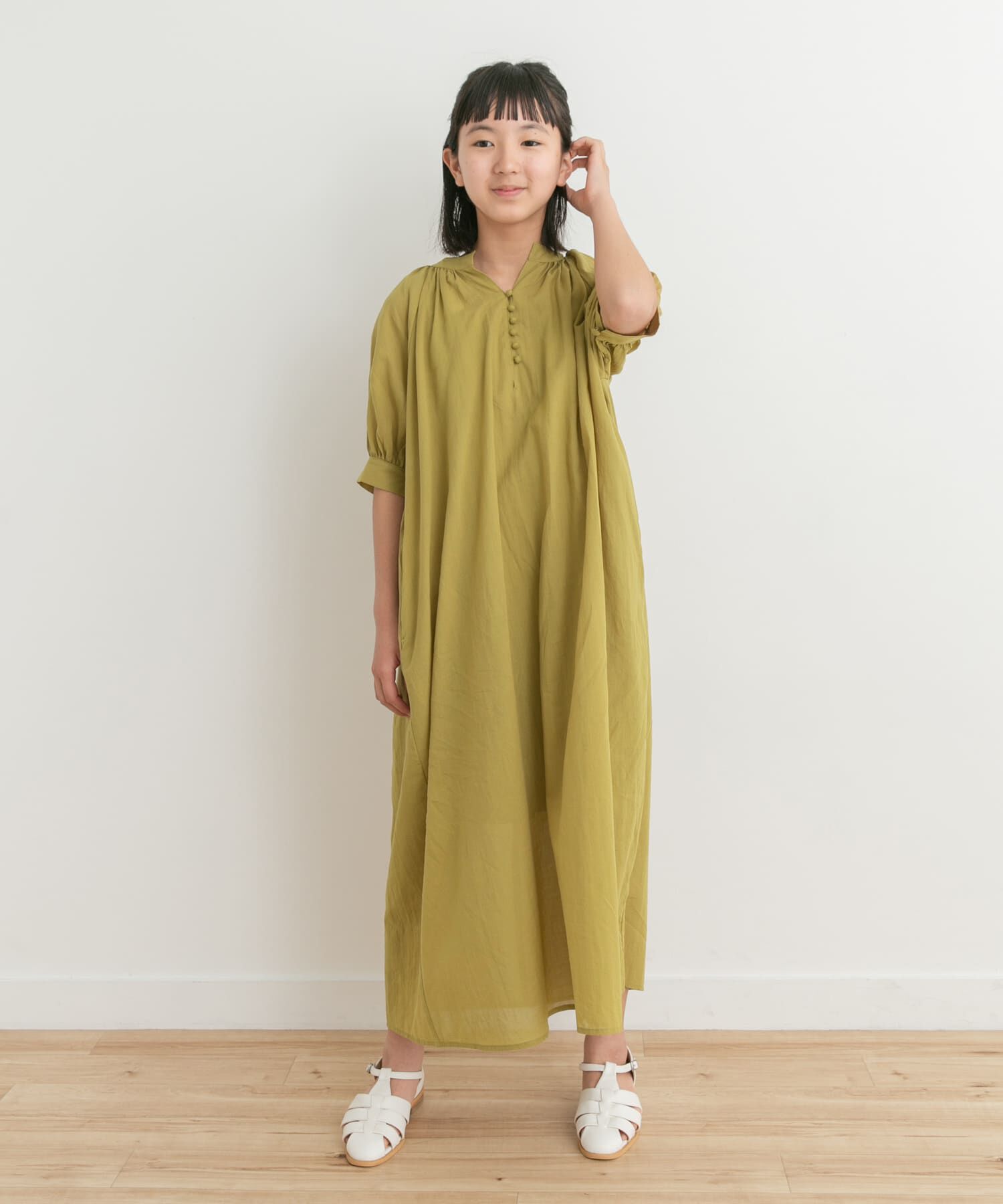 URBAN RESEARCH DOORS「『親子リンク』コットンボイルカフタンワンピース(KIDS)」|ワンピース|