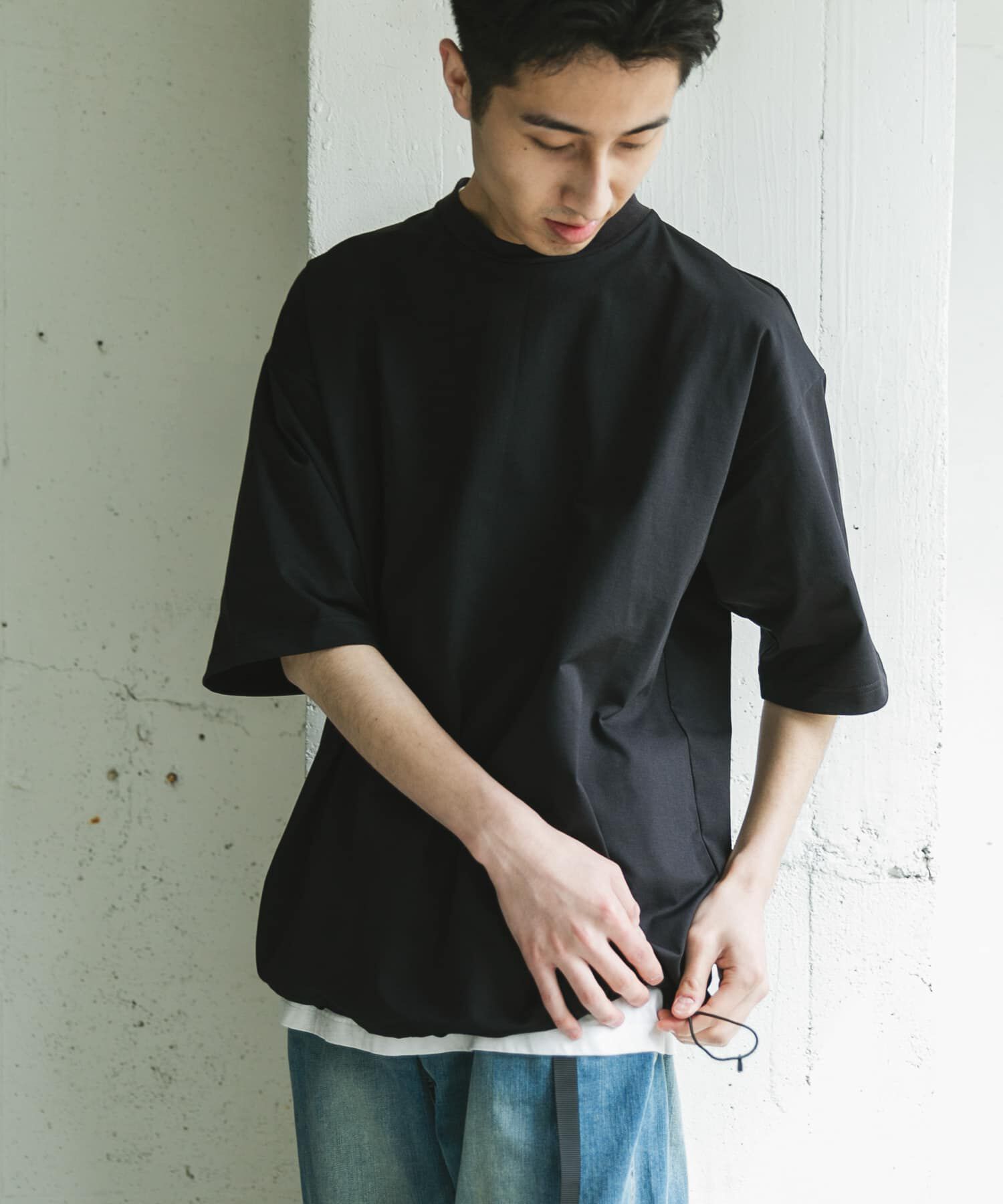 URBAN RESEARCH DOORS「URD Drawstring Short-Sleeve T-shirts」|Tシャツ・カットソー|