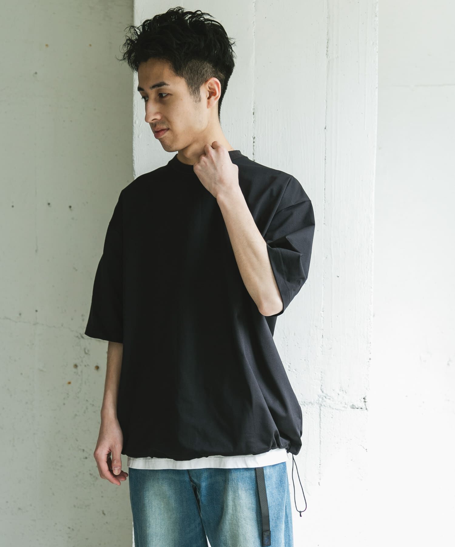 URBAN RESEARCH DOORS「URD Drawstring Short-Sleeve T-shirts」|Tシャツ・カットソー|