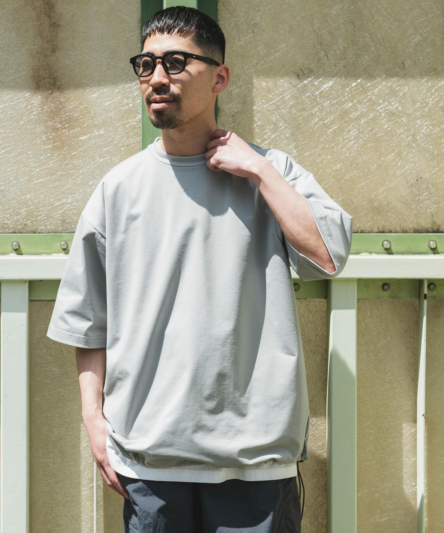 URBAN RESEARCH DOORS「URD Drawstring Short-Sleeve T-shirts」|Tシャツ・カットソー|グレー