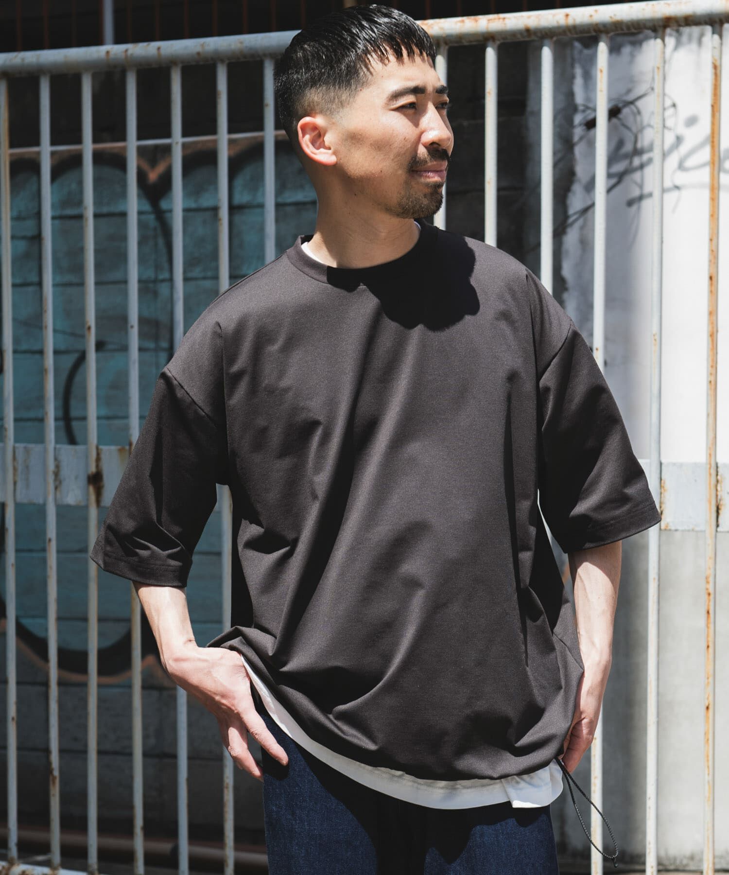 URBAN RESEARCH DOORS「URD Drawstring Short-Sleeve T-shirts」|Tシャツ・カットソー|