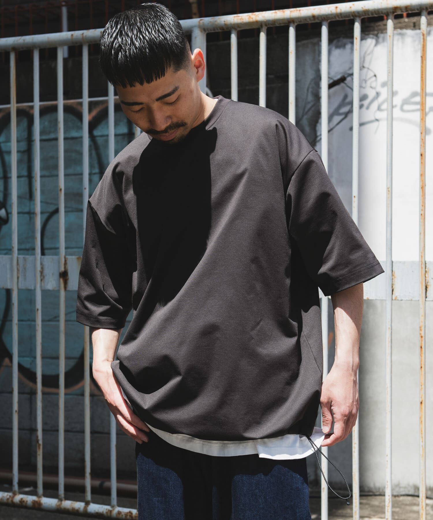 URBAN RESEARCH DOORS「URD Drawstring Short-Sleeve T-shirts」|Tシャツ・カットソー|