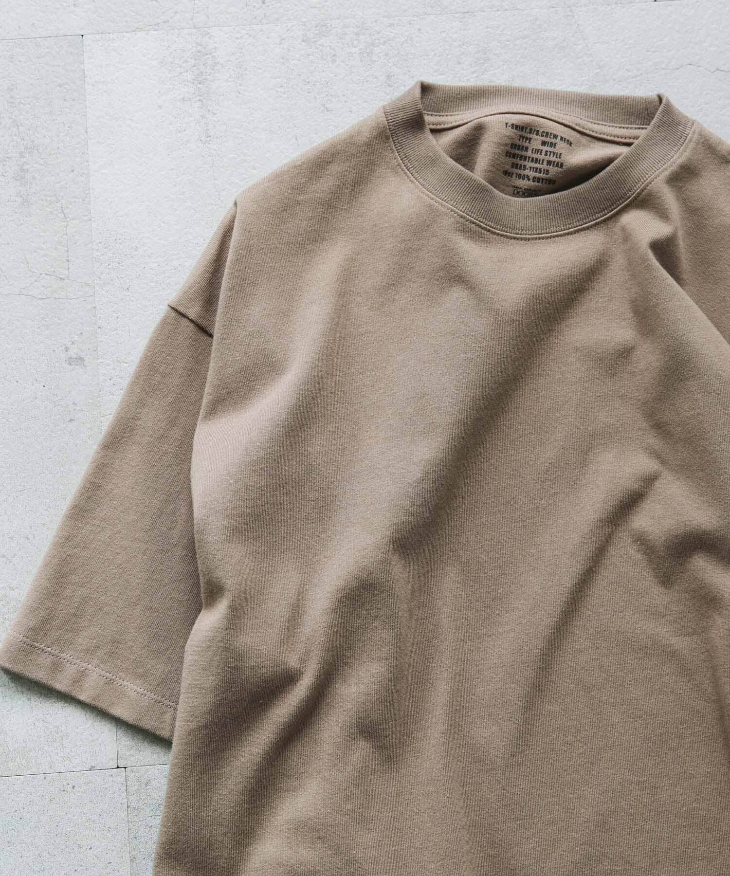 URBAN RESEARCH DOORS「10オンス クルーネックショートスリーブTシャツ」|Tシャツ・カットソー|ベージュ