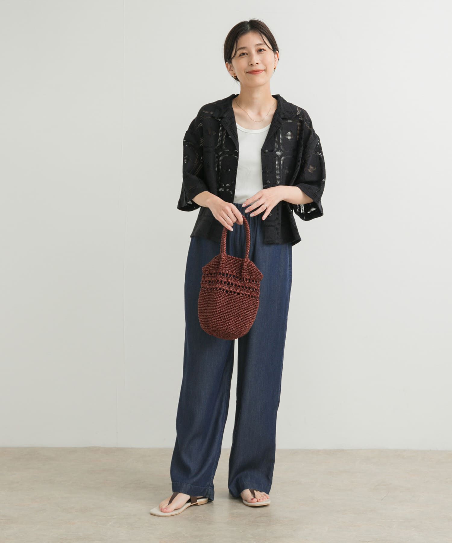 URBAN RESEARCH DOORS「リヨセルデニムイージーパンツ」|デニム|