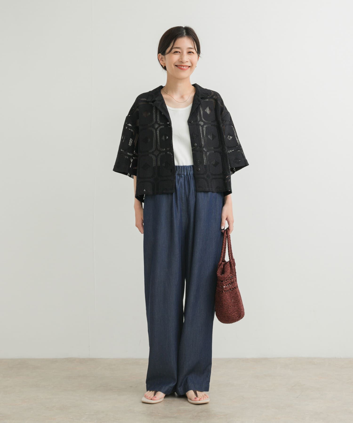 URBAN RESEARCH DOORS「リヨセルデニムイージーパンツ」|デニム|