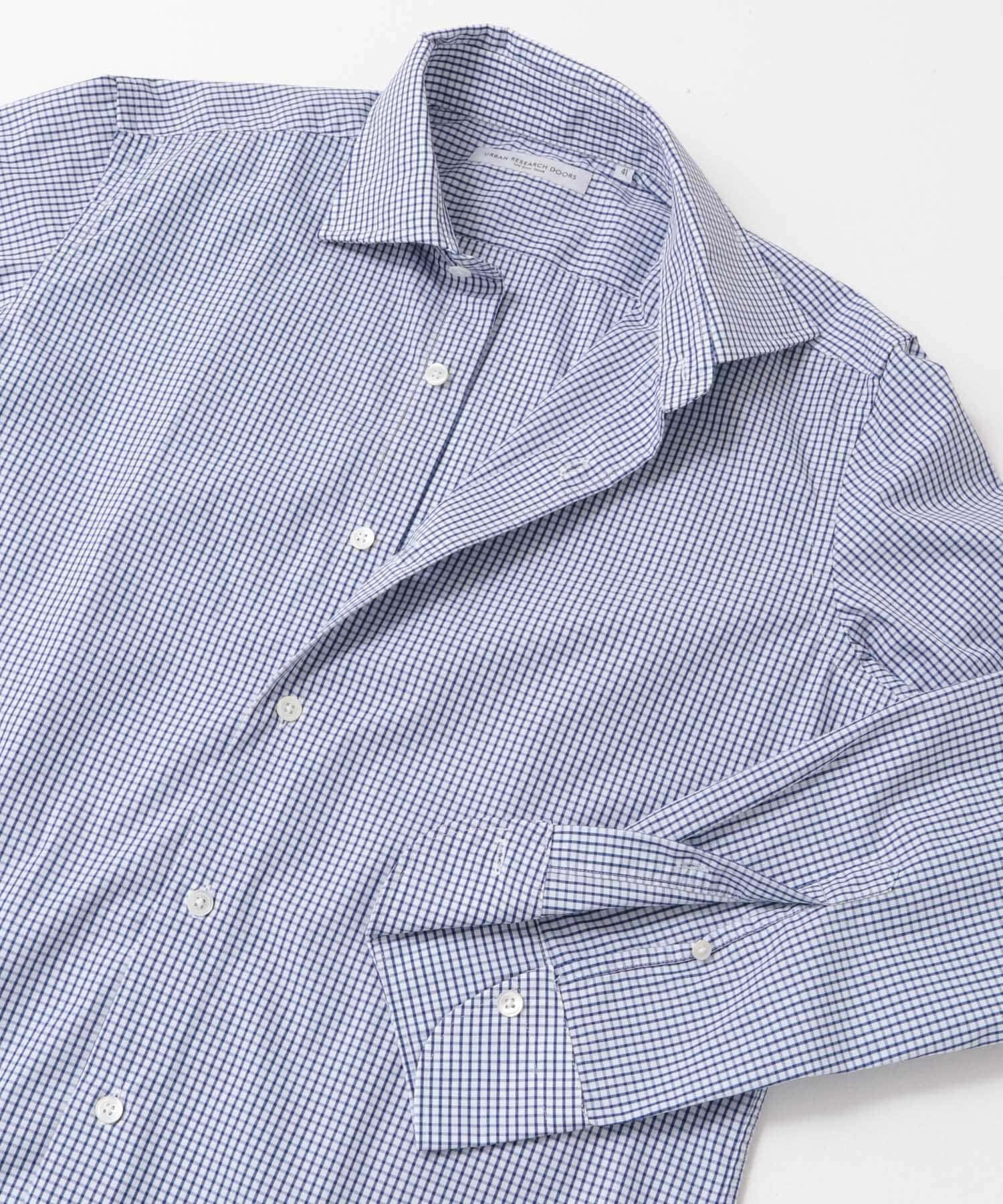URBAN RESEARCH DOORS「『イージーケア』LIFE STYLE TAILOR　セミワイドチェックシャツ」|シャツ・ブラウス|
