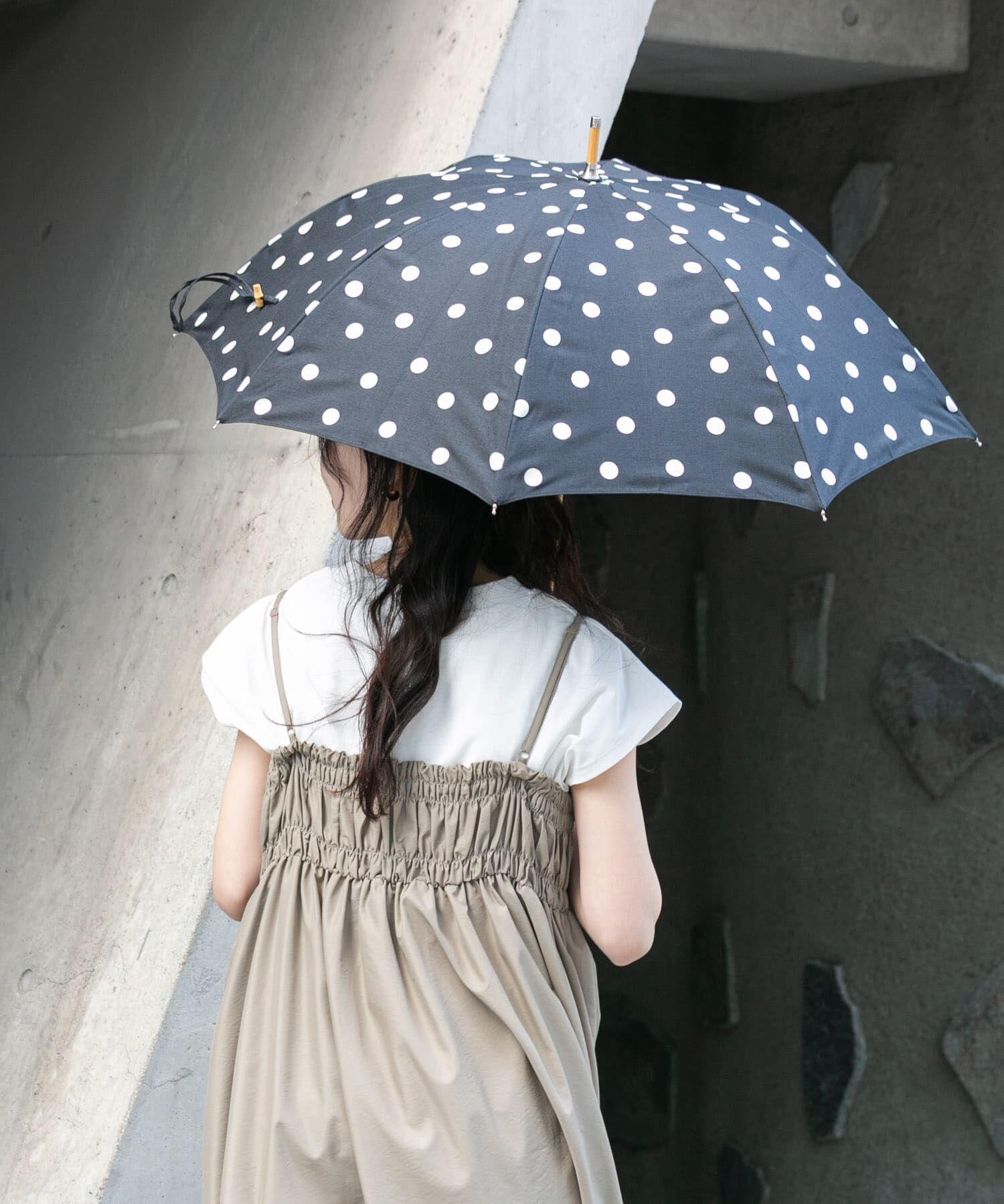 SMELLY「because　ドットバンブー長傘」|傘|