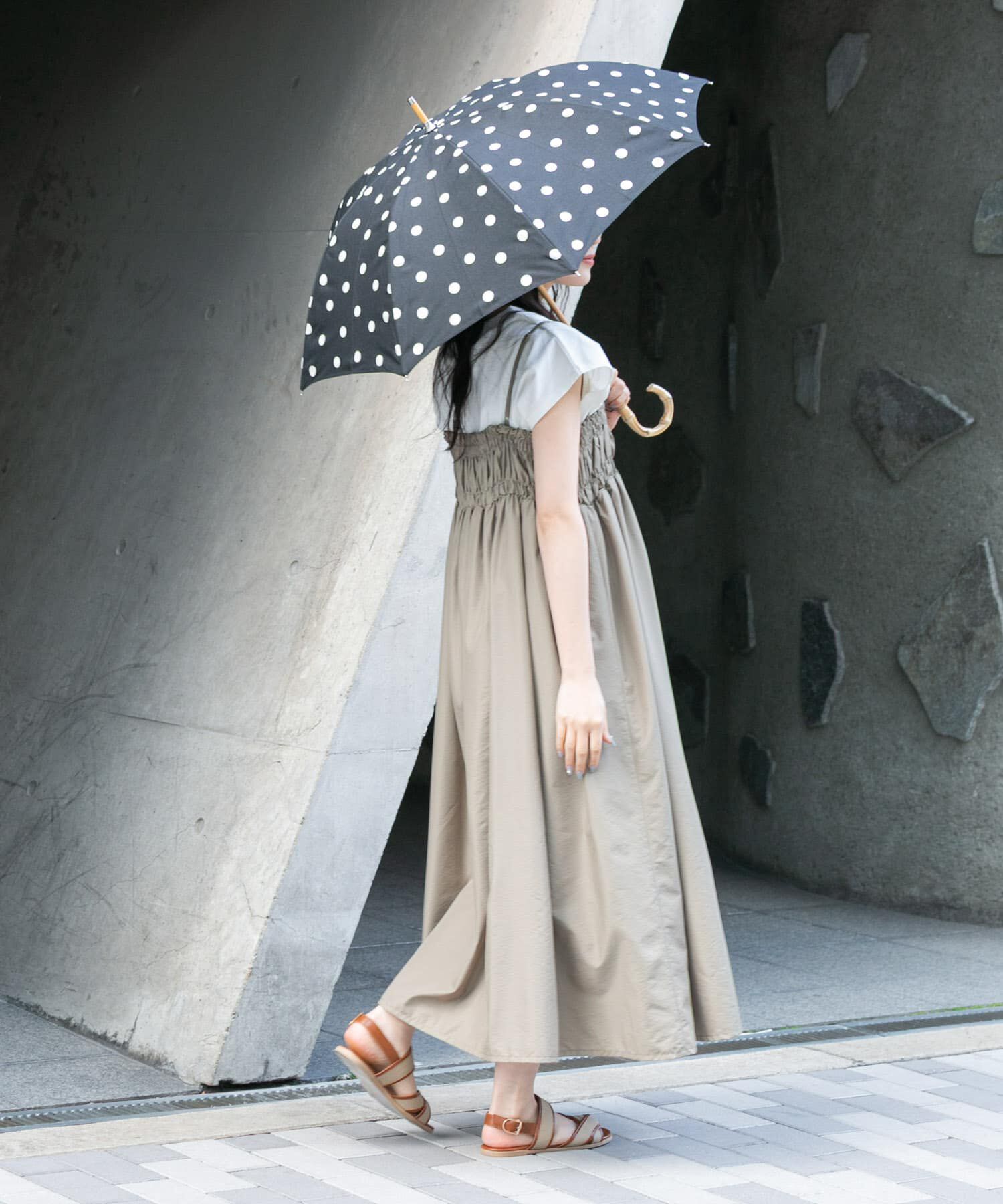 SMELLY「because　ドットバンブー長傘」|傘|