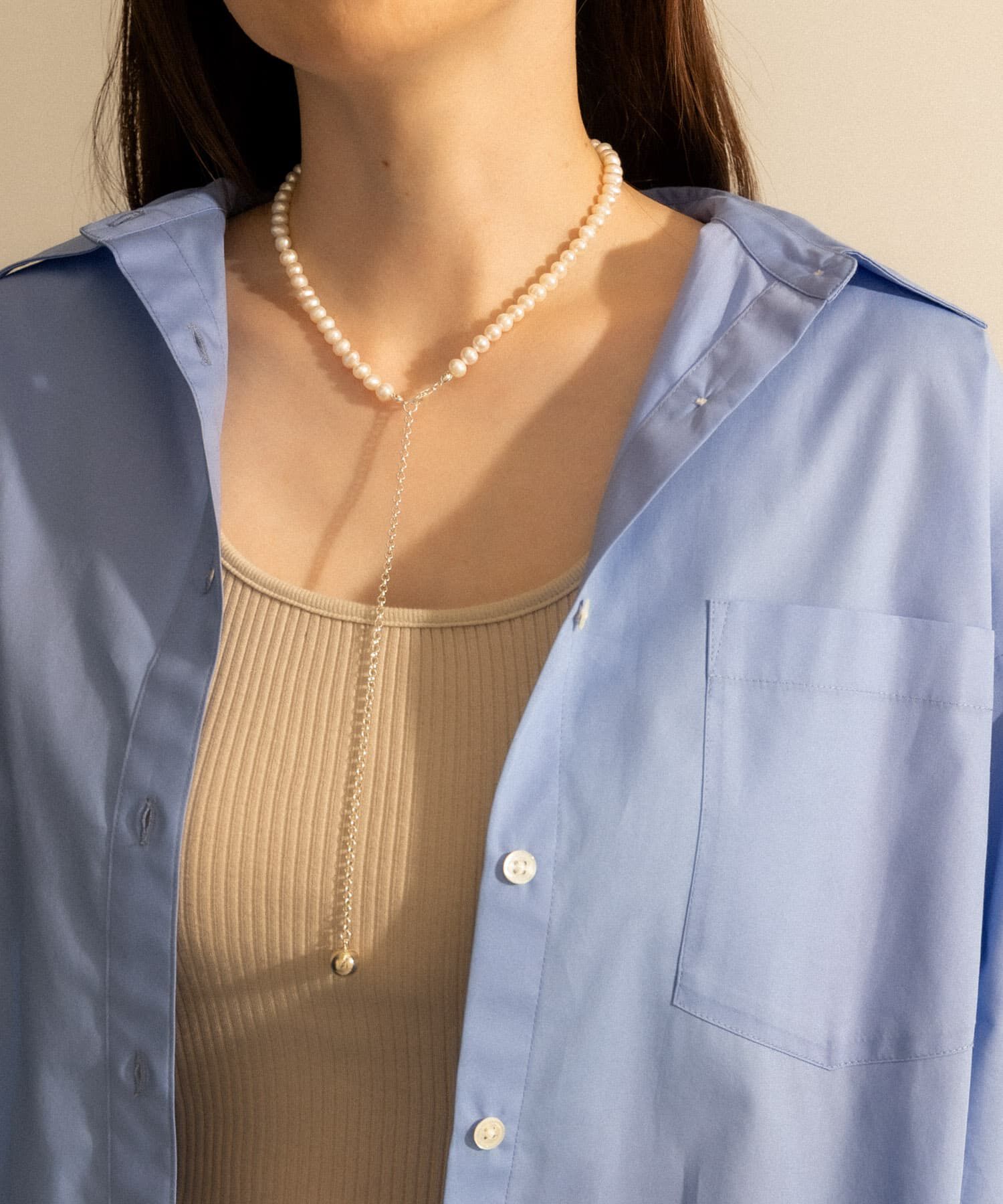 SMELLY「SMELLY so&rsquo;　2way pearl necklace slv」|ネックレス|