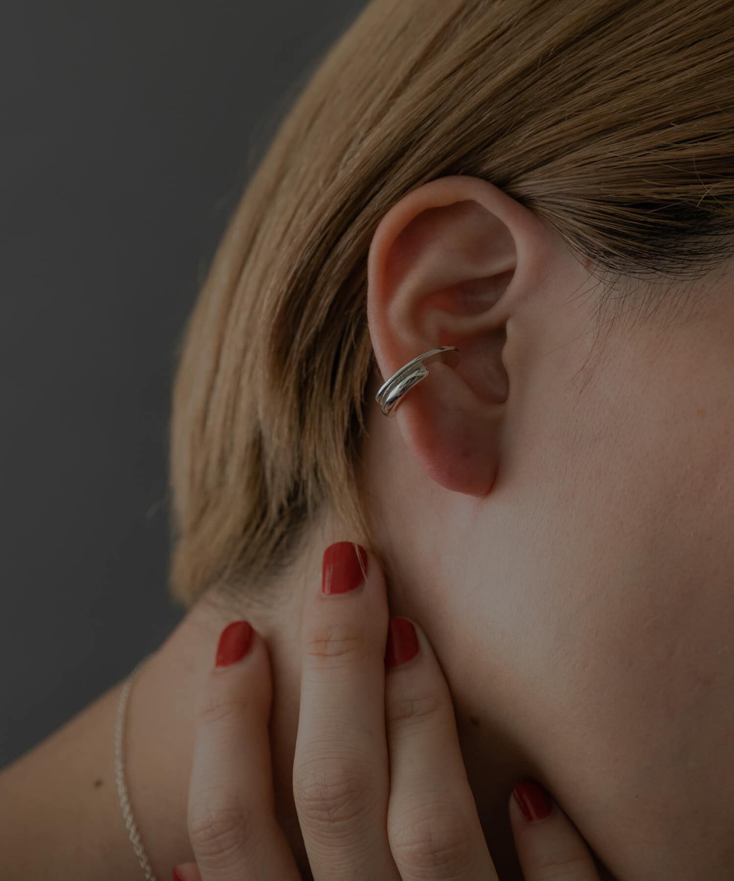 SMELLY「SMELLY so&rsquo;　overlap circle earcuff」|イヤリング|シルバー