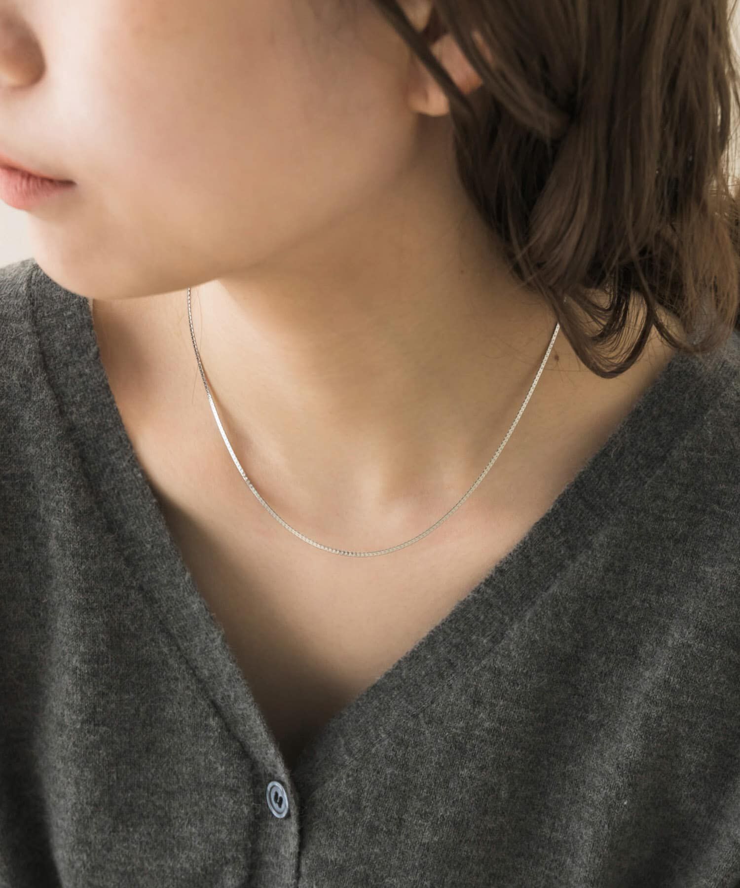 SMELLY「サージカルステンレスプレーンネックレス」|ネックレス|