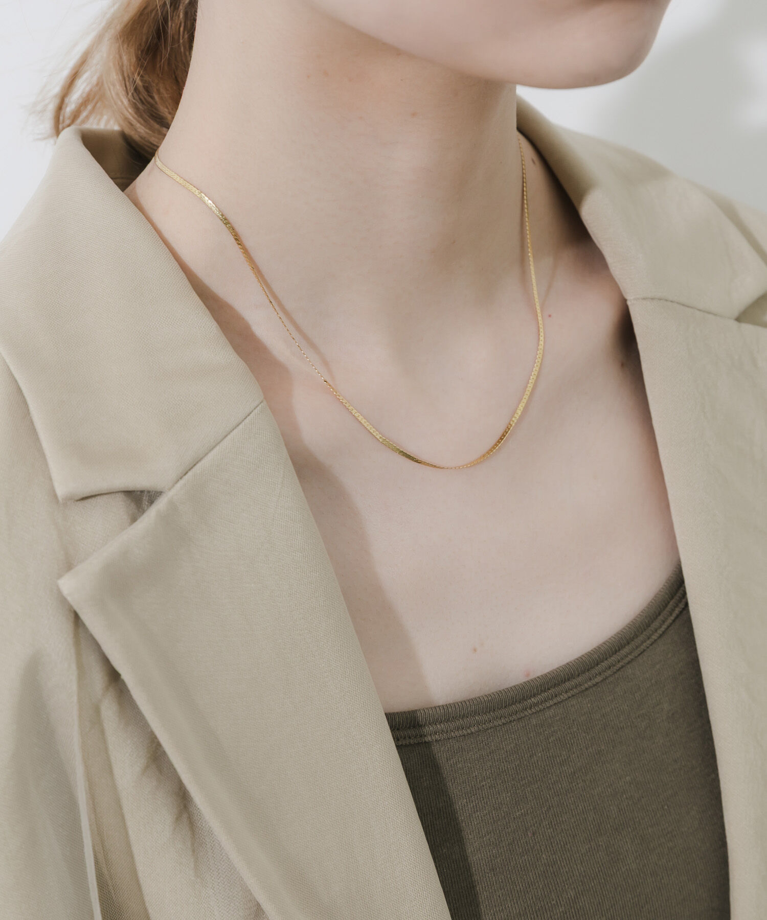 SMELLY「サージカルステンレスプレーンネックレス」|ネックレス|