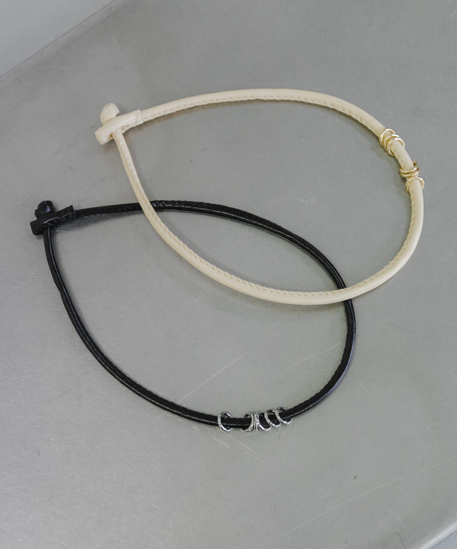 SMELLY「メタルリングコードチョーカー」|ネックレス|