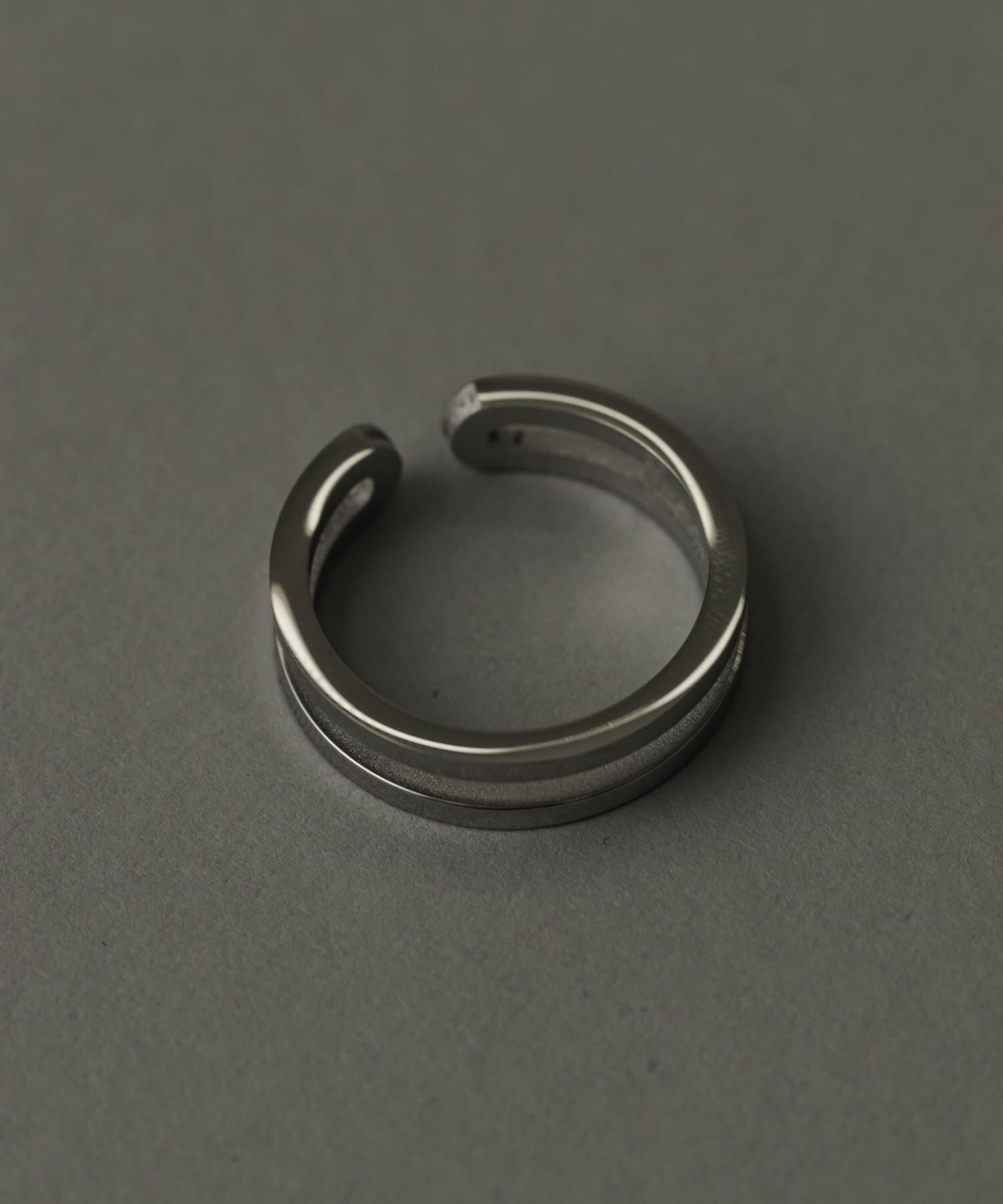 SMELLY「ステンレスダブルラインリング」|リング|