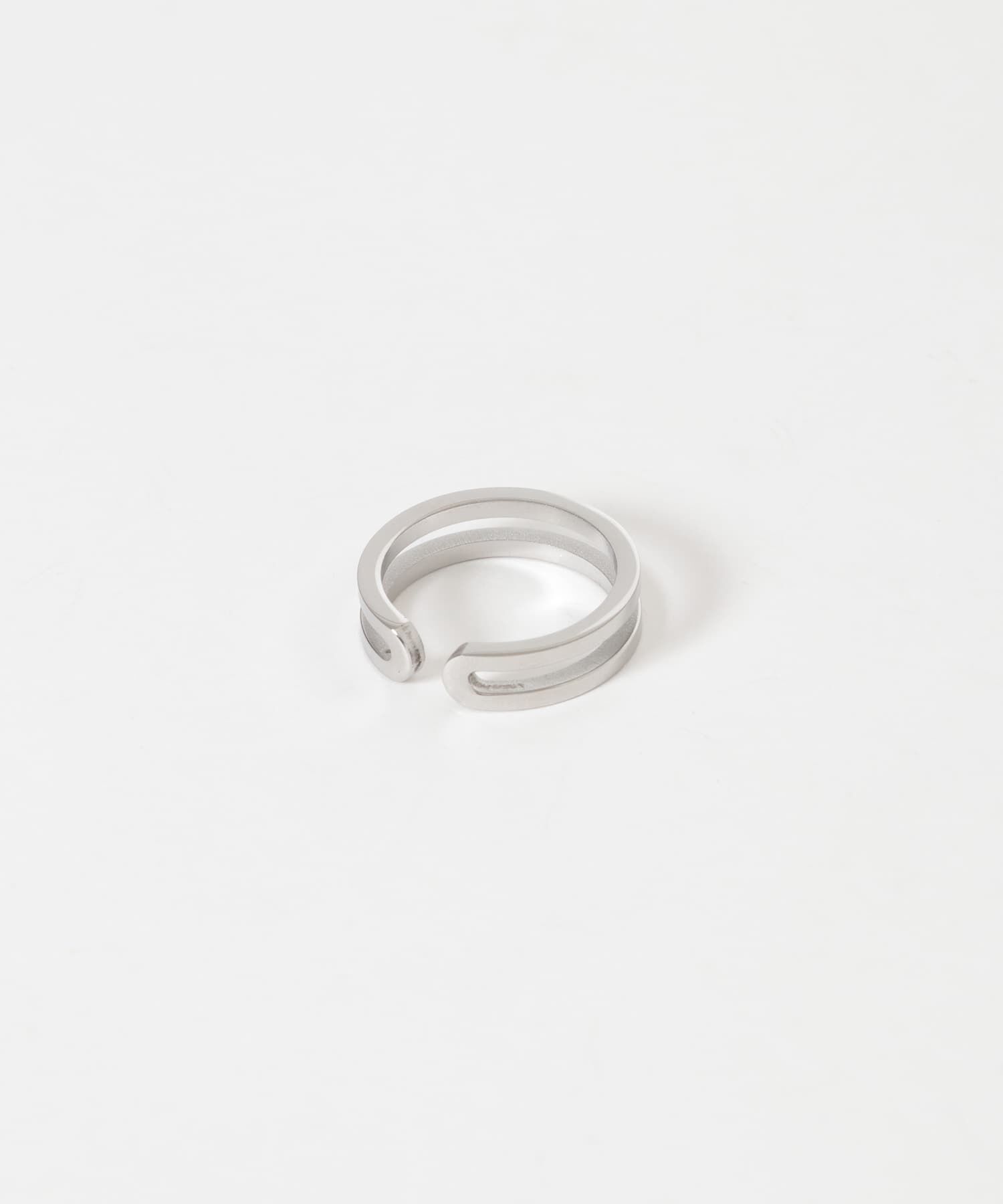 SMELLY「ステンレスダブルラインリング」|リング|