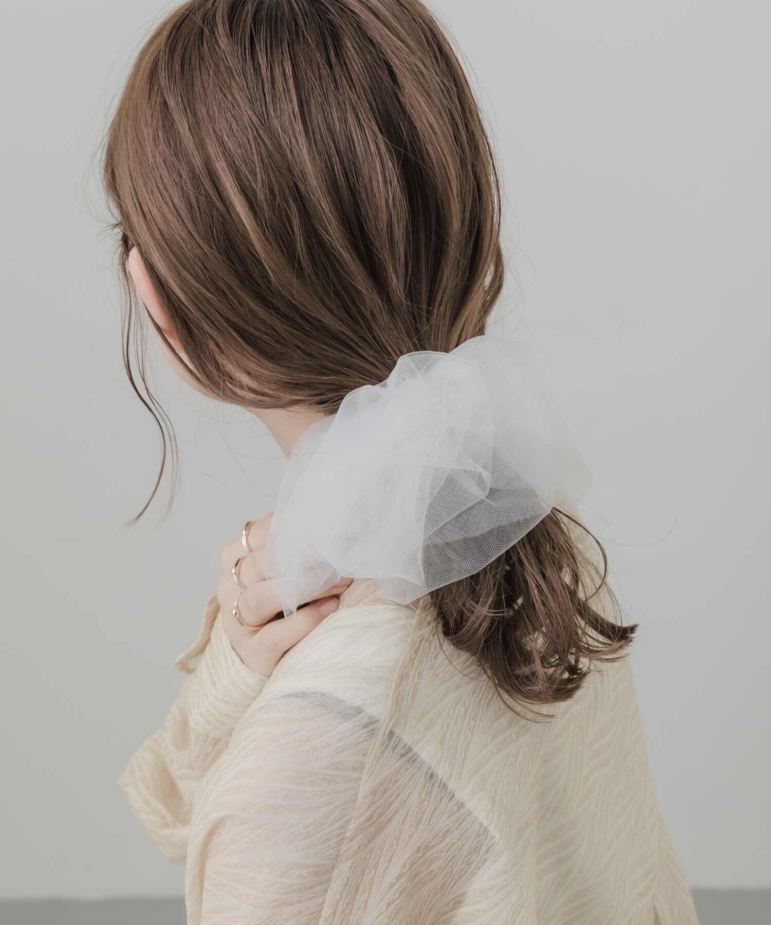 SMELLY「チュールシュシュカフスセット」|ヘアゴム・シュシュ|