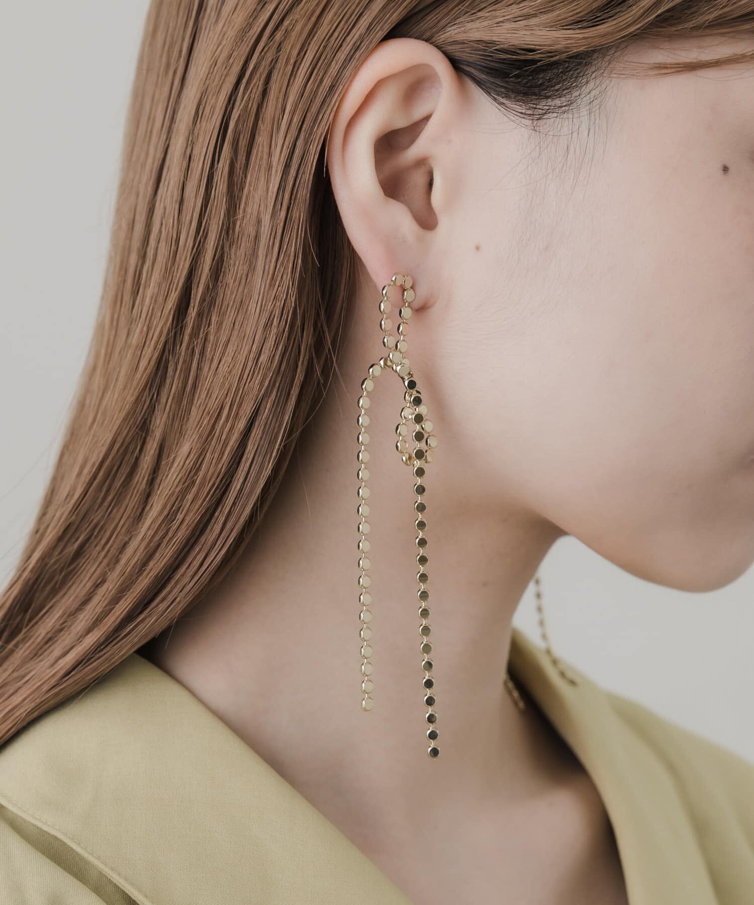 SMELLY「リボンチェーンピアス」|ピアス|