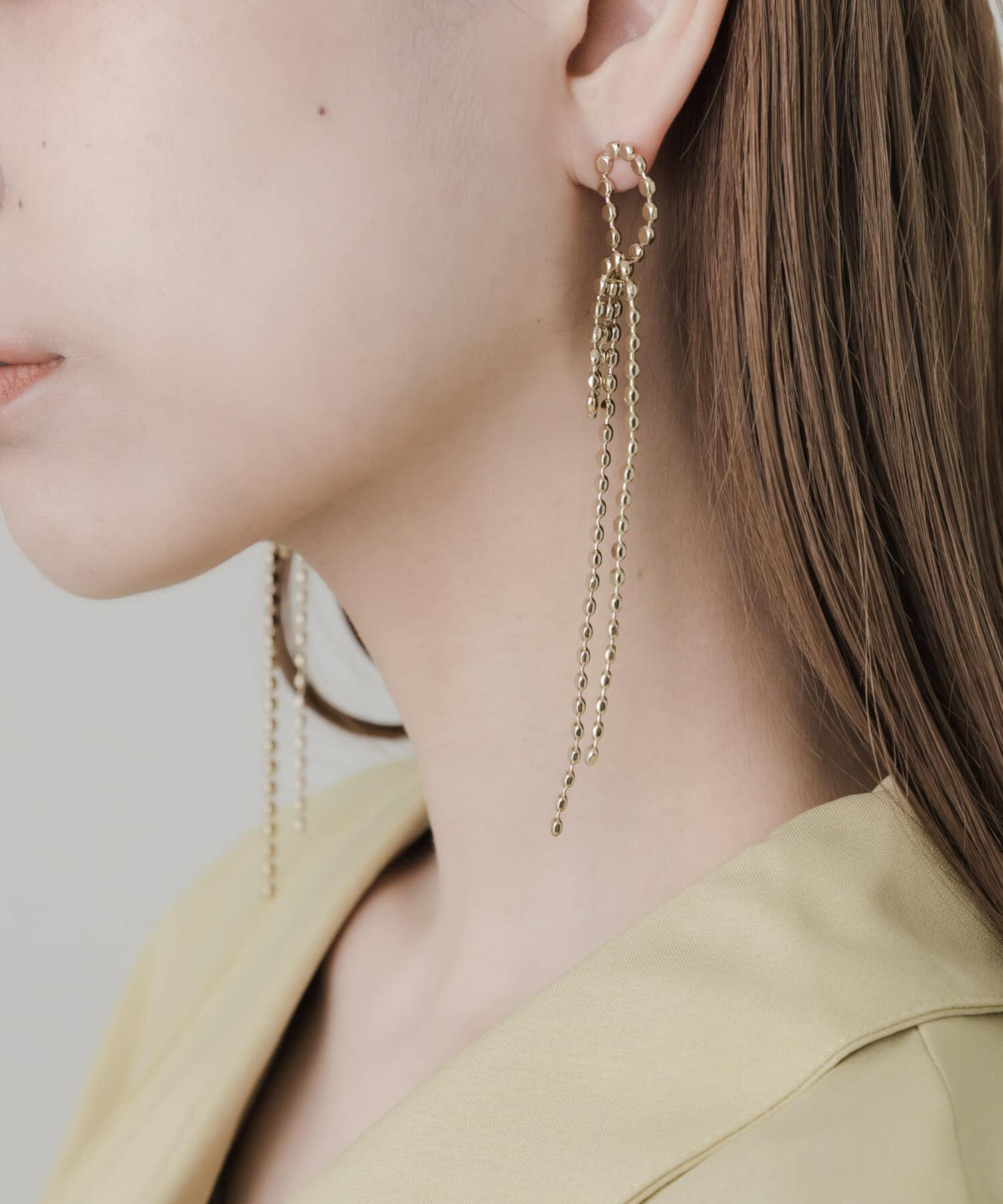 SMELLY「リボンチェーンピアス」|ピアス|