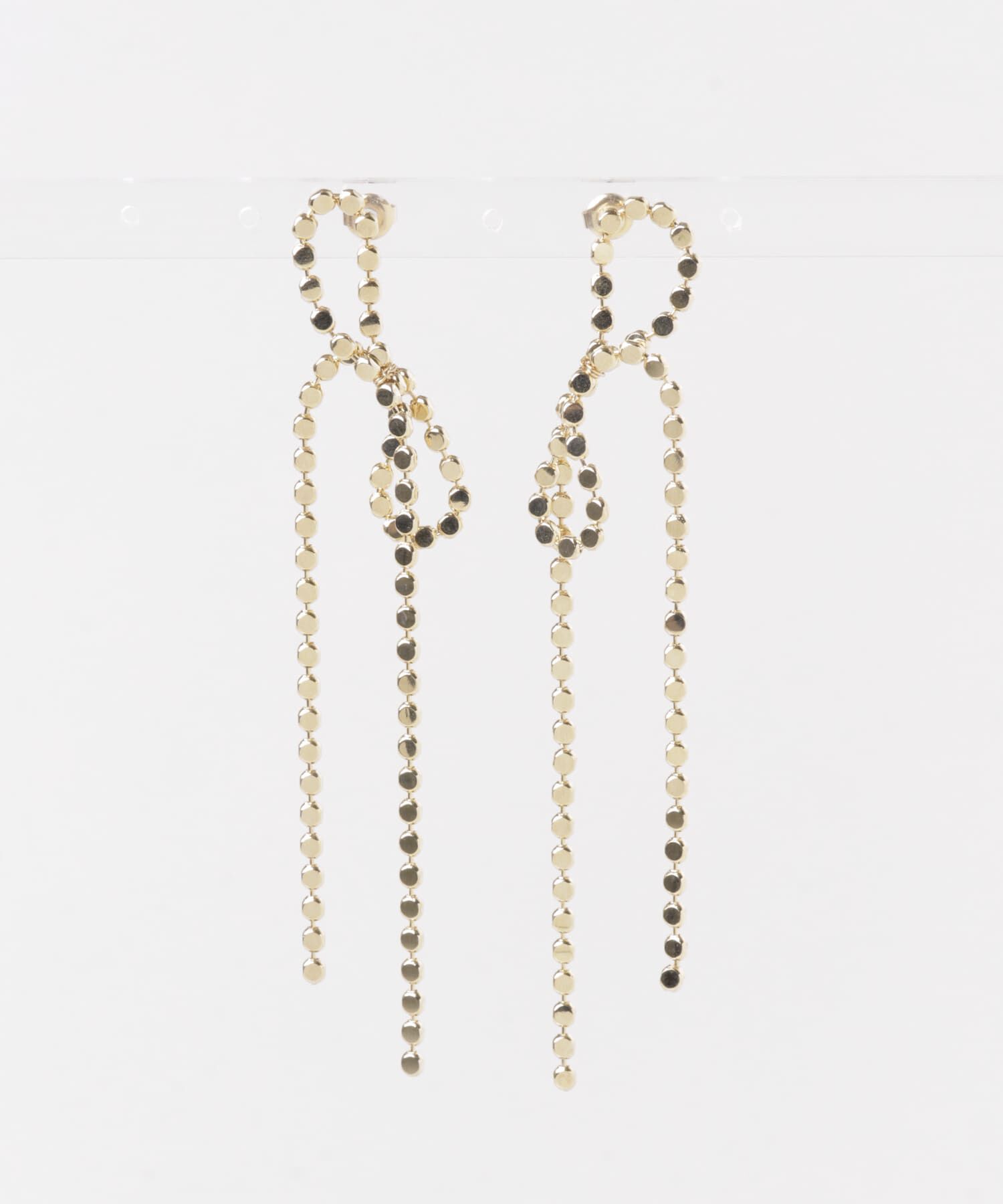 SMELLY「リボンチェーンピアス」|ピアス|