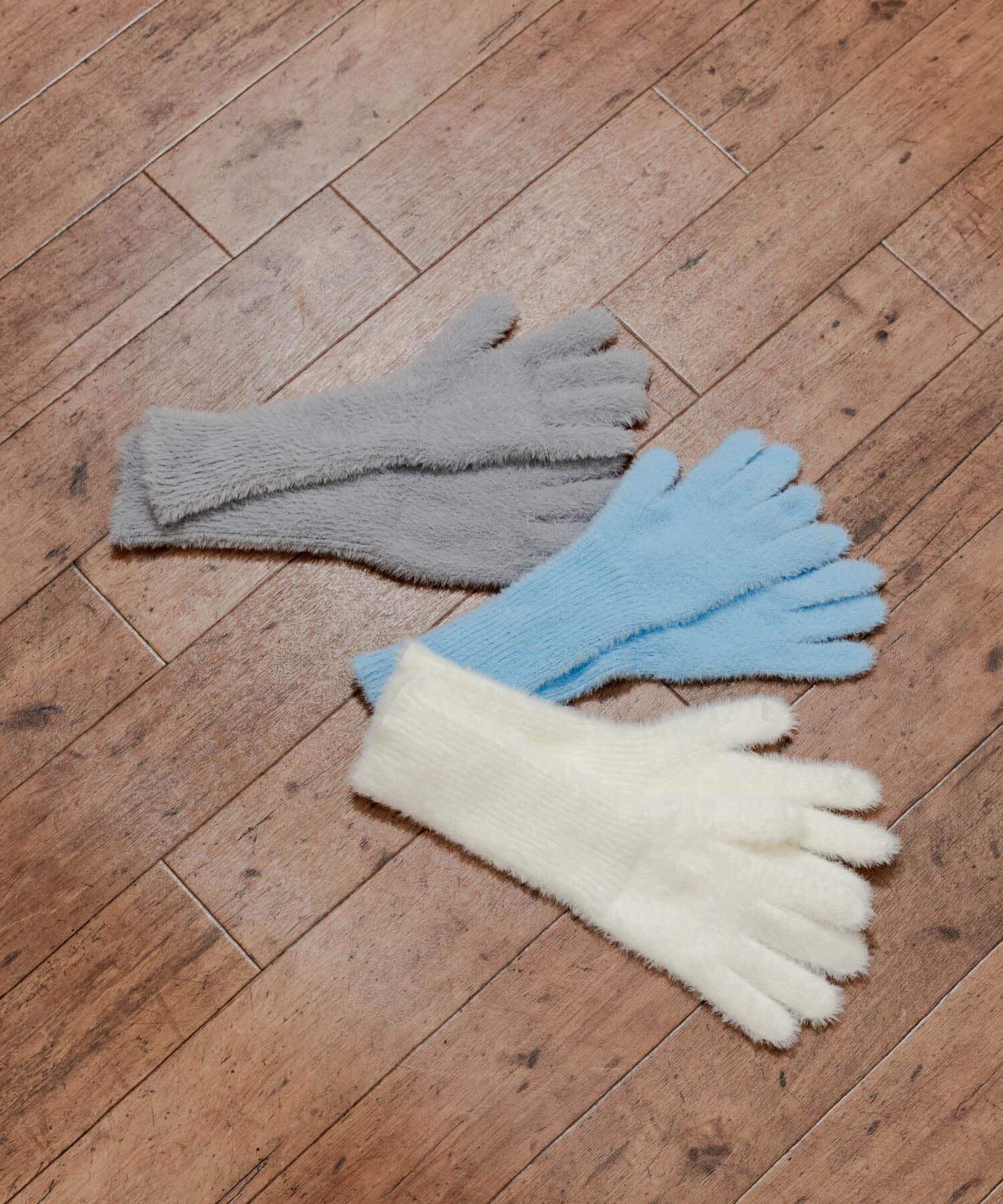 SMELLY「シャギーニットロンググローブ」|手袋|