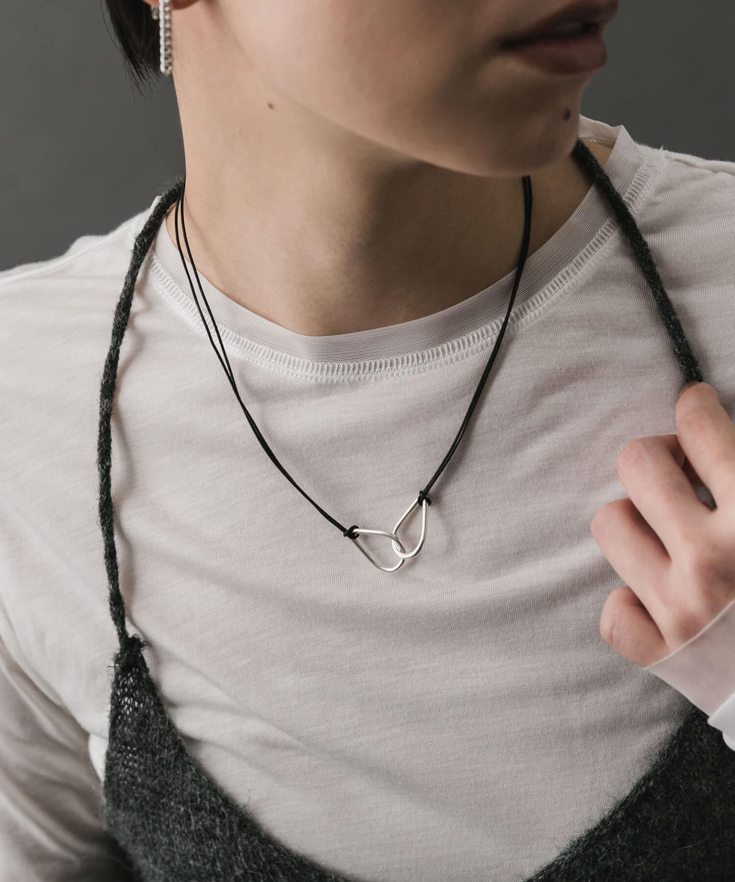 SMELLY「SMELLY so&rsquo;　twin drop cord necklace」|ネックレス|シルバー