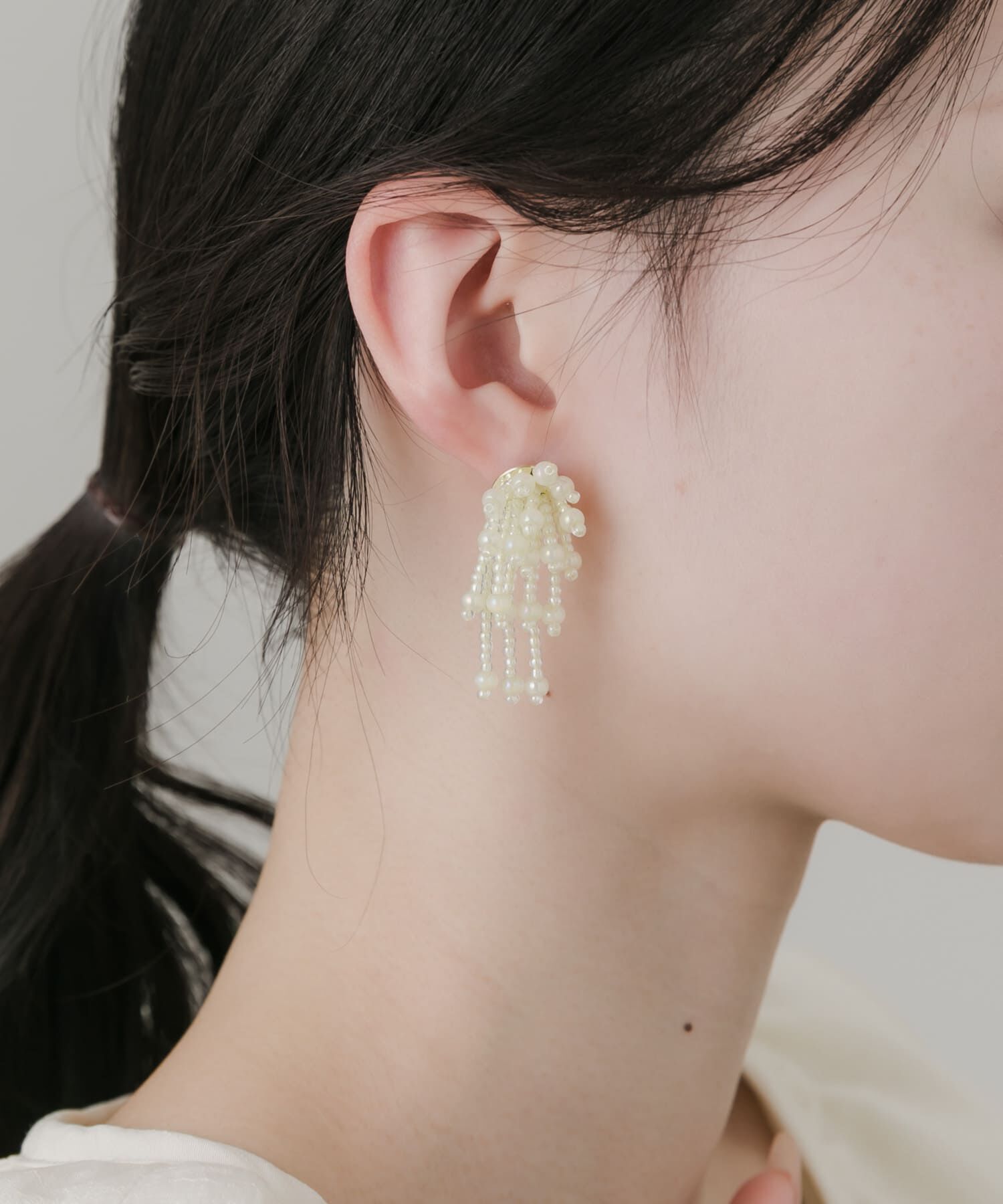 SMELLY「ビーズシャワーピアス」|ピアス|