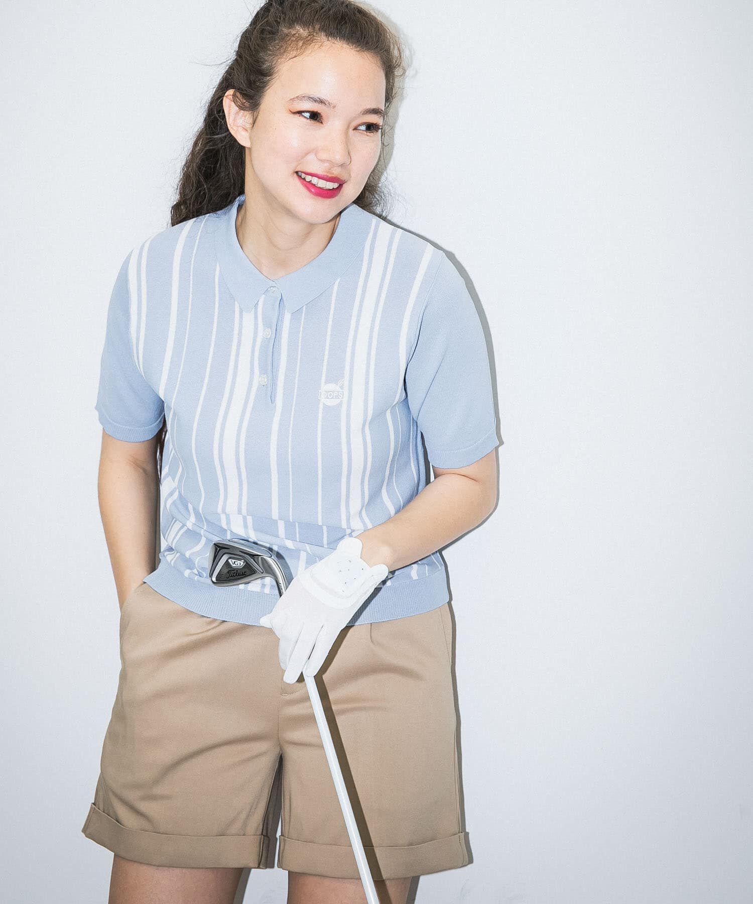 Sonny Label 「OOPS　ストライプ半袖ポロシャツ」|ポロシャツ|