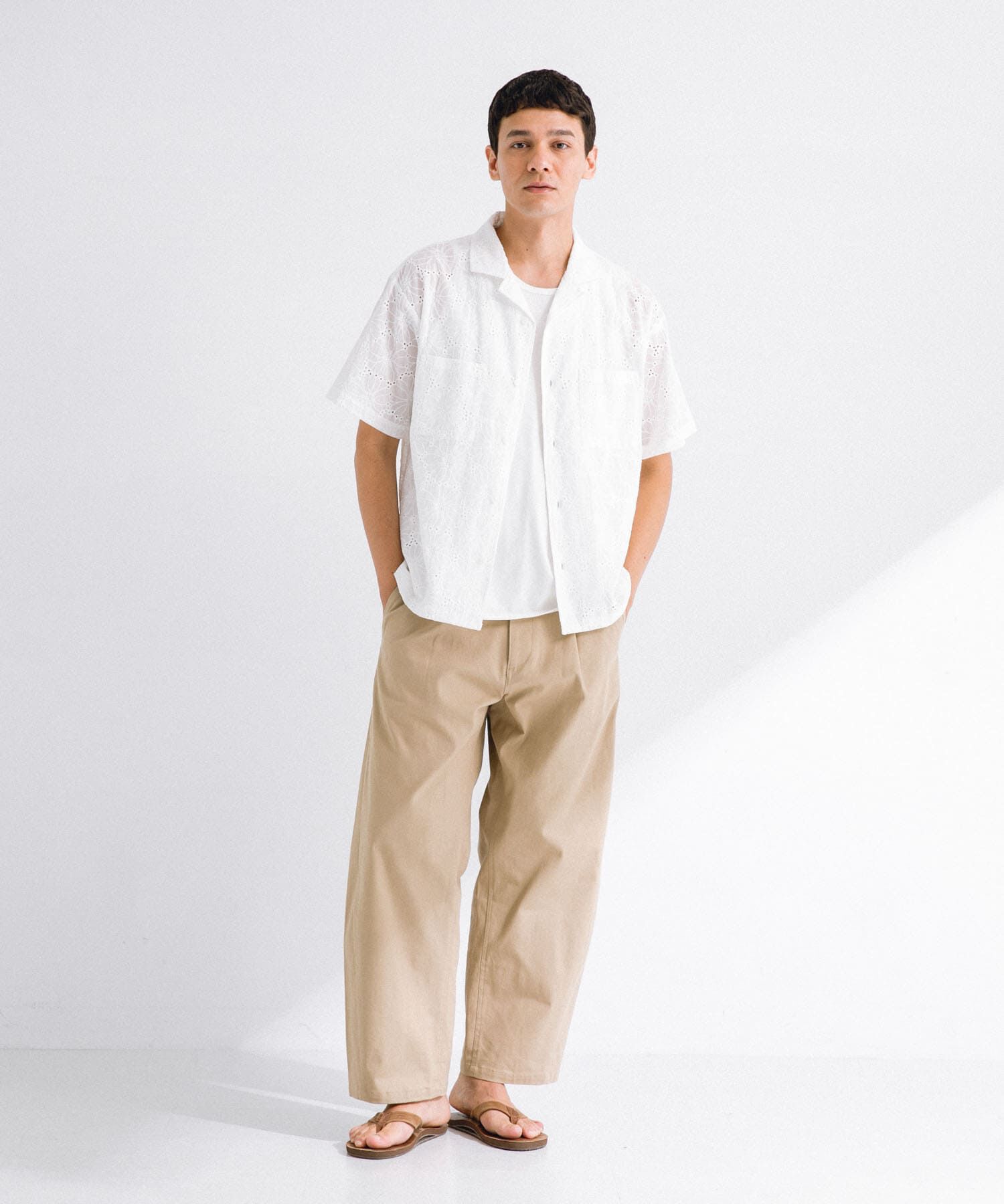 Sonny Label 「レース刺繍ショートスリーブシャツ」|シャツ・ブラウス|