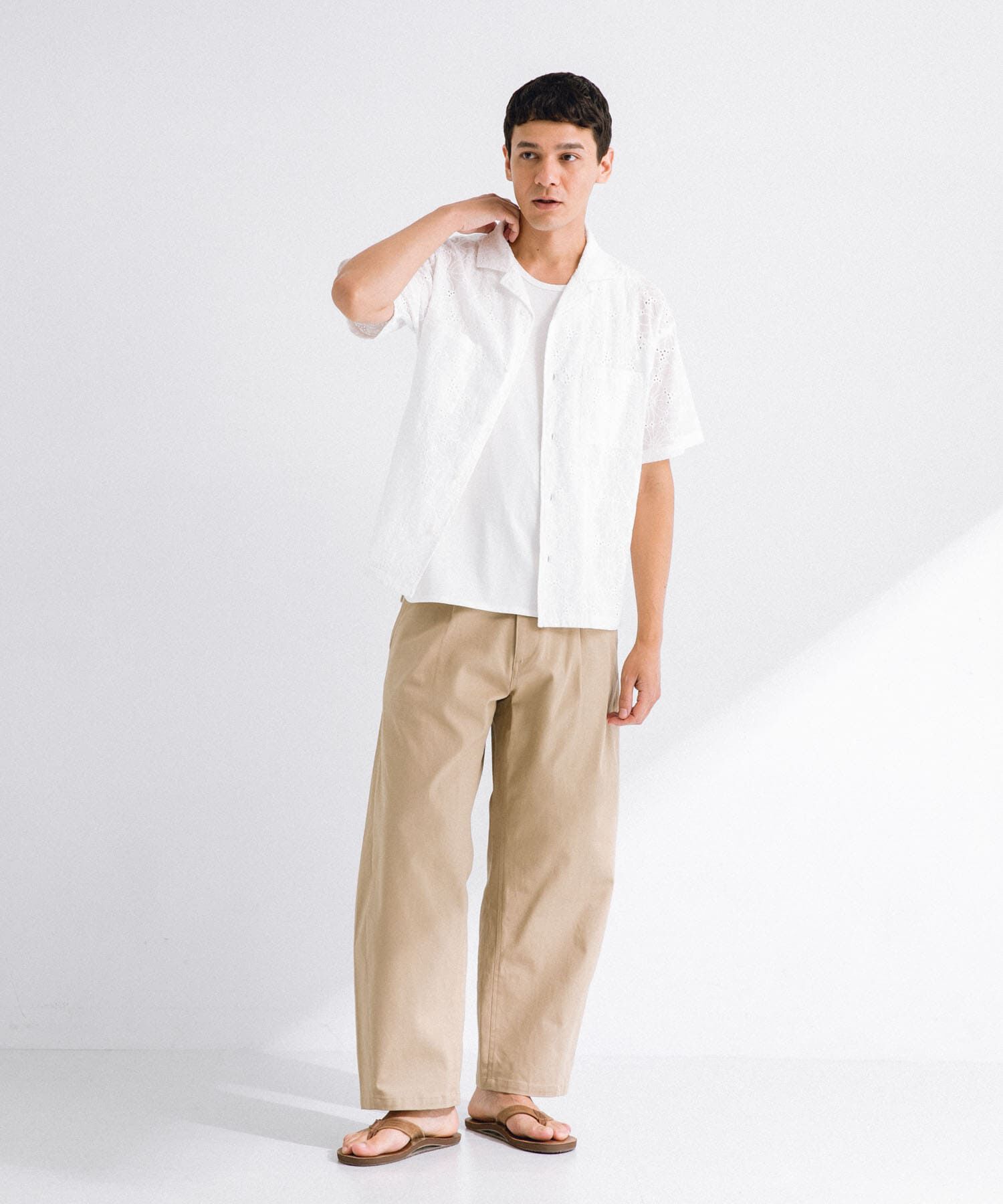 Sonny Label 「レース刺繍ショートスリーブシャツ」|シャツ・ブラウス|