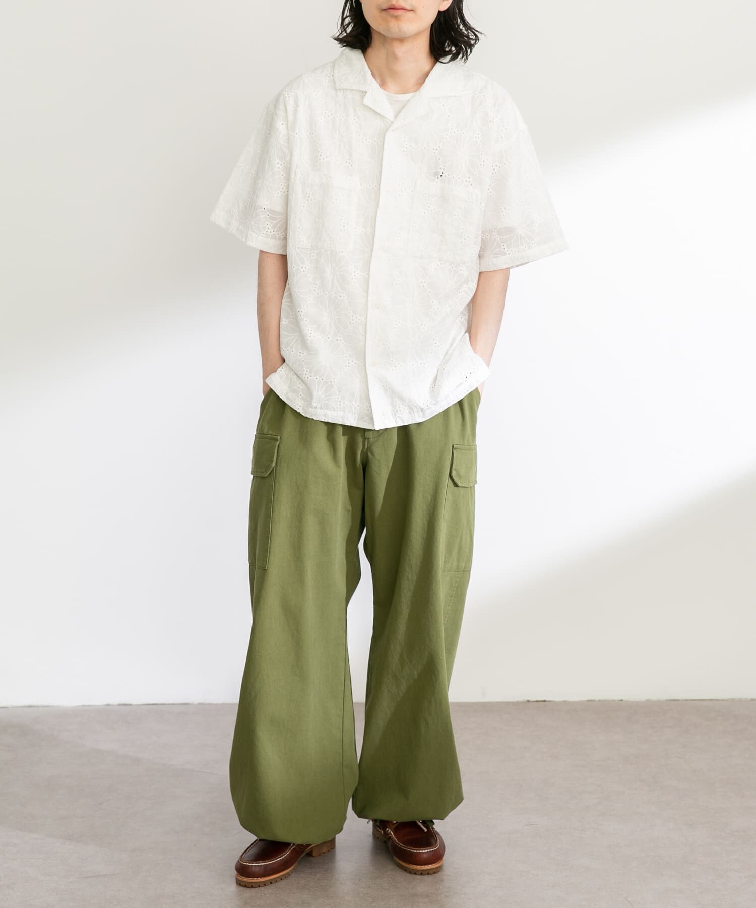 Sonny Label 「レース刺繍ショートスリーブシャツ」|シャツ・ブラウス|